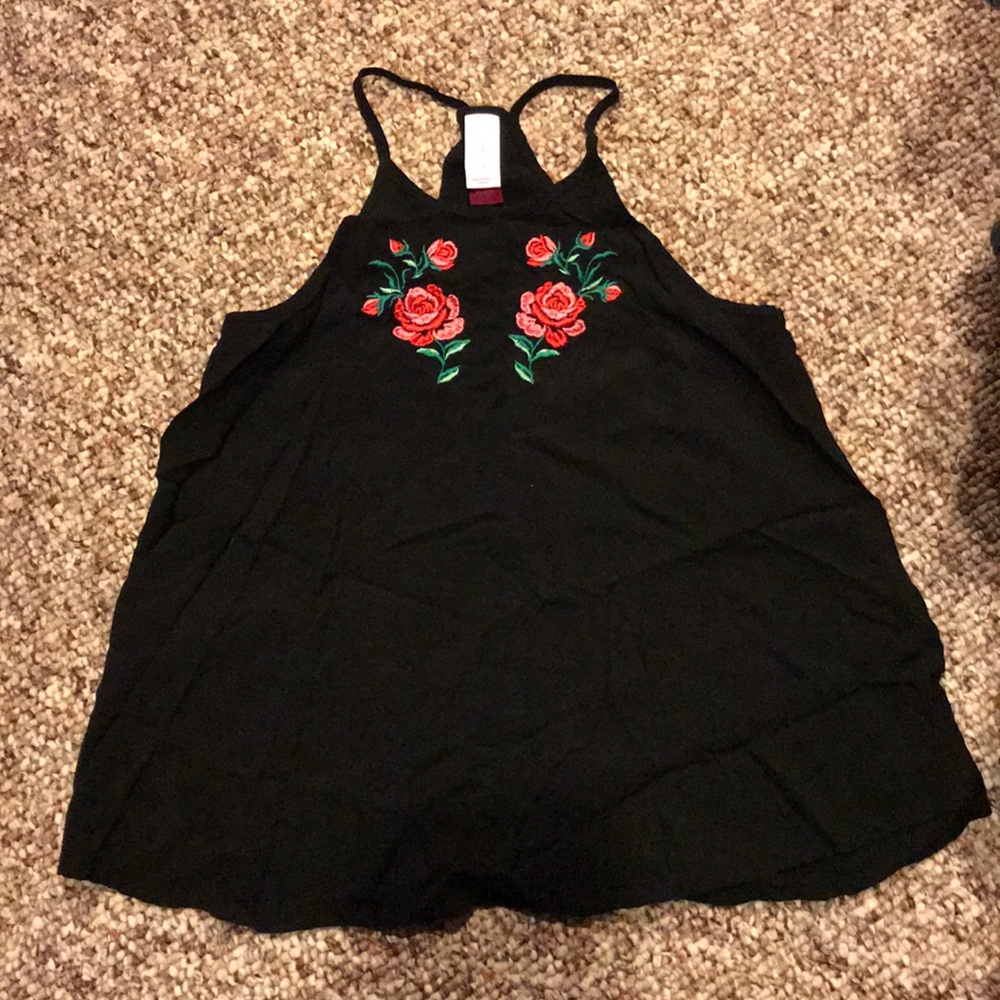 No Boundaries Embroidered Tank Top